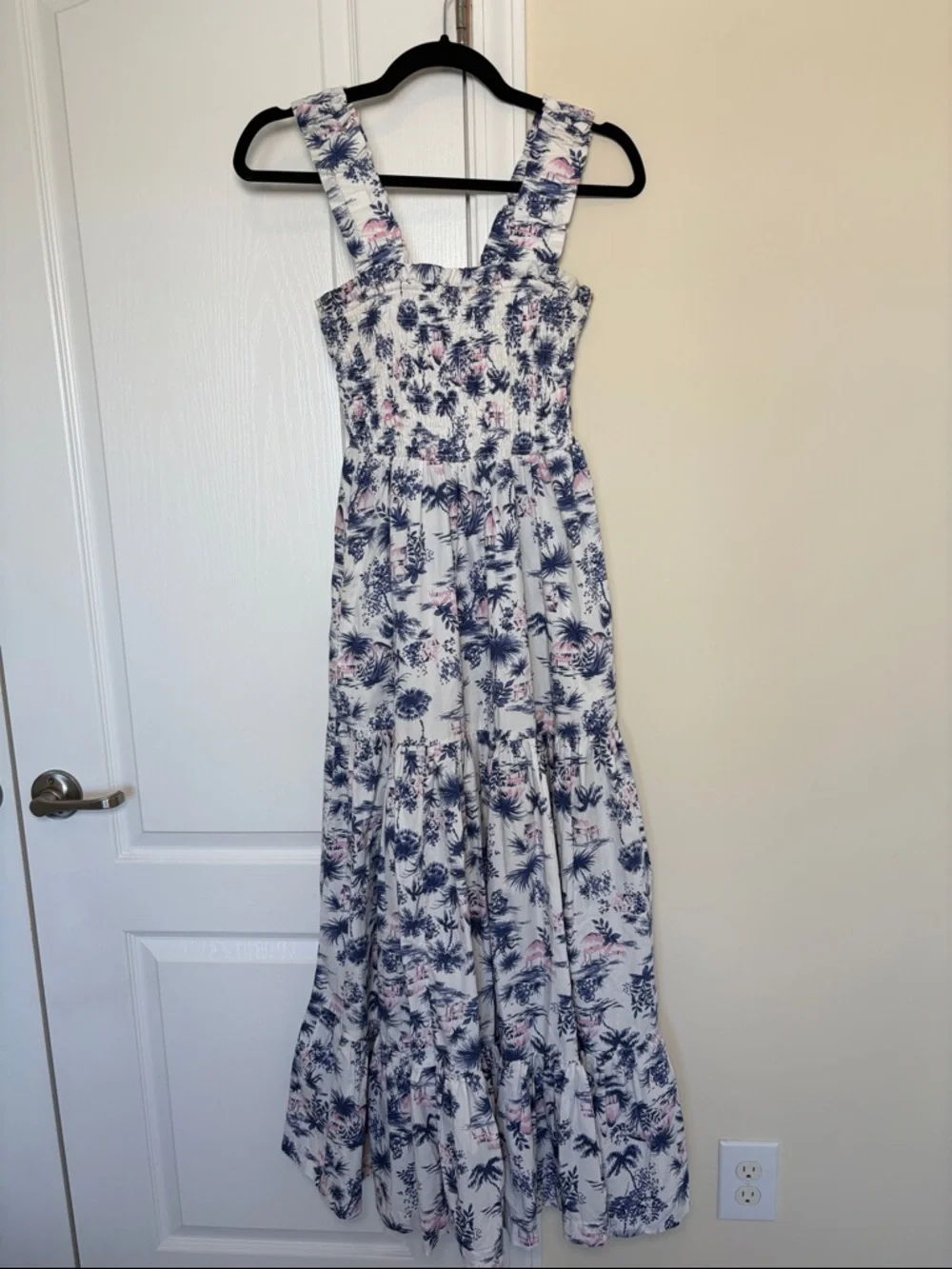 Abercrombie Smocked Bodice Easy Maxi Dress Sz S